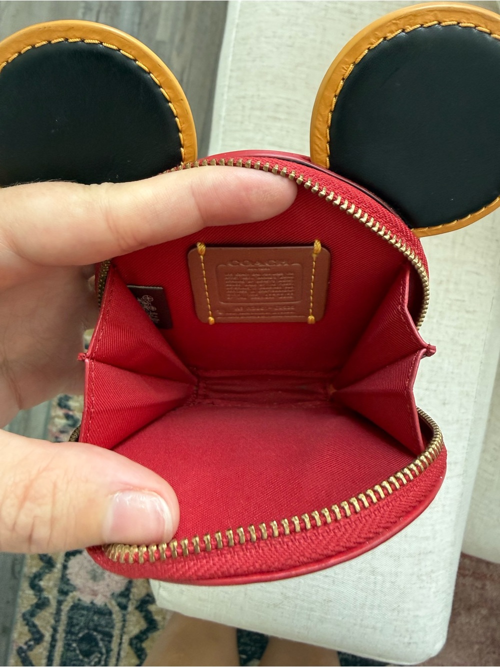 Coach Disney Mickey Mouse X Keith Haring Coin Case - Picture 8 of 10